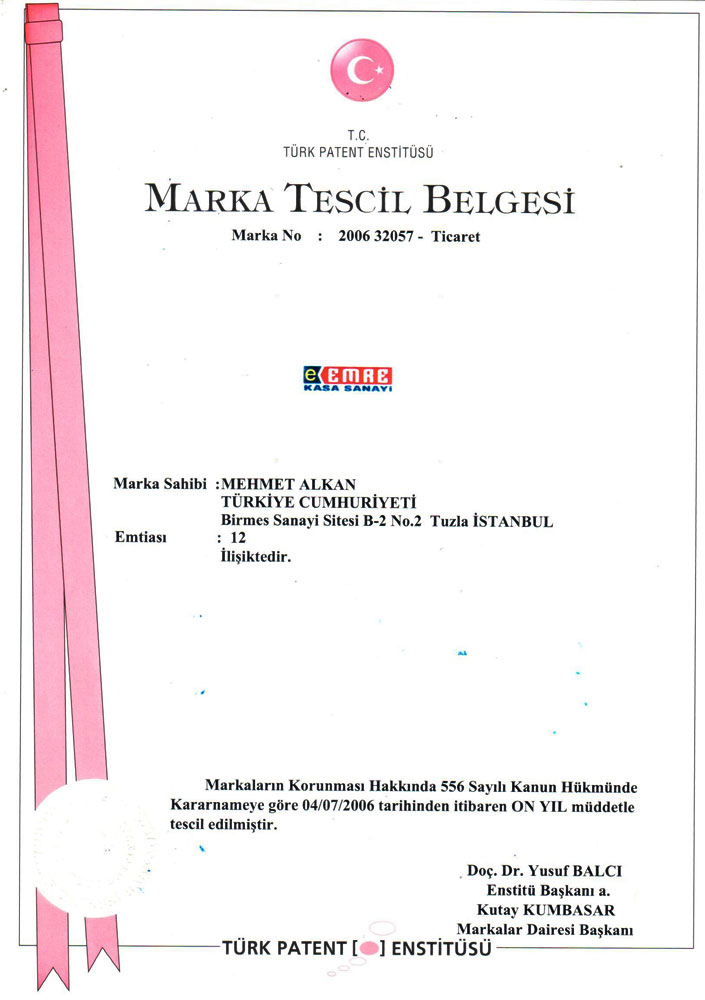 Marka Tescil Belgesi